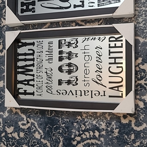 NWT 2pc Family Wall Art Mirrored - Picture 2 of 3